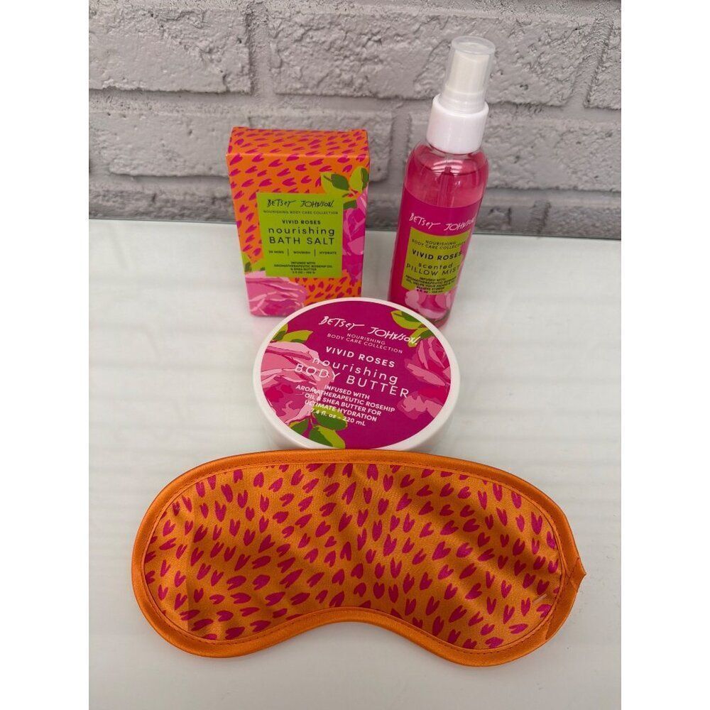 Betsey Johnson Vivid Roses Nourishing Bath and Body 4 PCS Set